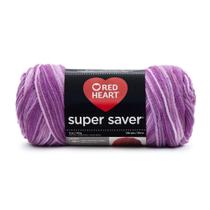 Lã Red Heart Super Saver Acrílica 215 m Tons de Roxo Lã Red Heart Super Saver Acrílica 215 m Tons de Roxo