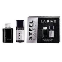 La rive kit de perfume steel essence 100ml+deo 150ml