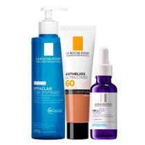 La Roche-Posay Kit - Gel de Limpeza + Sérum + Protetor Solar FPS60 Cor 5.0 para Rejuvenescimento Facial