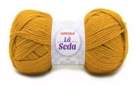 Lã Seda Círculo 100g - Cor 7030 Mostarda - Fio para Tricô e Crochê