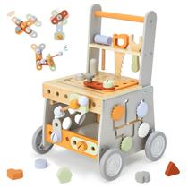 Labebe Wooden Baby Walker, Baby Push Walker, brinquedo de ferramentas para crianças pequenas, andador de bebê de velocidade ajustável com roda, andador de atividades de aprendizagem para meninas e meninos Labebe Wooden Baby Walker, Baby Push Walker, brinquedo de ferramentas para crianças pequenas, andador de bebê de velocidade ajustável com roda, andador de atividades de aprendizagem para meninas e meninos