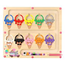 Labirinto magnético de cores e números WakeInsa para meninas de 2 a 5 anos