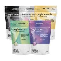 Labotrat Argila Preta 100g + Blend 100g + Amarela 100g + Verde 100g + Roxa 100g