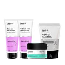 Labotrat Sab Pré Make 100ml + Sab Pós Make 100ml + Hidra Gel 100g + Masc Argila Branca Labotrat Sab Pré Make 100ml + Sab Pós Make 100ml + Hidra Gel 100g + Masc Argila Branca