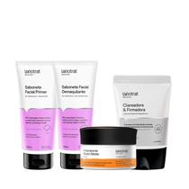 Labotrat Sab Pré Make 100ml + Sab Pós Make 100ml + Hidra Nutri Matte 3 em 1 + Masc Argila Branca Labotrat Sab Pré Make 100ml + Sab Pós Make 100ml + Hidra Nutri Matte 3 em 1 + Masc Argila Branca