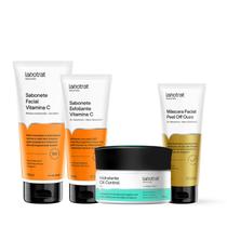 Labotrat Sab Vitamina C 100g + Esf Enzimático 80ml + Hidra Gel 100g + Masc Pell Off Ouro 60g Labotrat Sab Vitamina C 100g + Esf Enzimático 80ml + Hidra Gel 100g + Masc Pell Off Ouro 60g