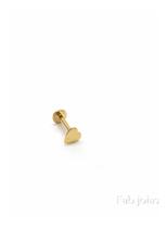 Labret 6m Coraçao Maçico Piercing Placa Ouro 18k K040