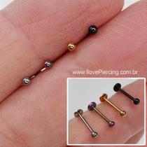 LABRET AÇO AUSTRALIANO PUSH PIN BOLINHA - Piercing em Aço Cirúrgico