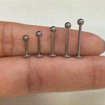 Labret aço cirúrgico bolinha rosqueável 1,2mm Labret aço cirúrgico bolinha rosqueável 1,2mm
