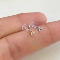LABRET BIOFLEX COM PONTEIRA METAL E ZIRCÔNIA CRAVADA - 1,2mm LABRET BIOFLEX COM PONTEIRA METAL E ZIRCÔNIA CRAVADA - 1,2mm
