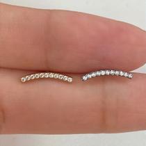 Labret de Titânio Cascata Slim com Zircônias - 1,2mm Labret de Titânio Cascata Slim com Zircônias - 1,2mm