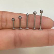 Labret de Titânio com Bolinha Rosqueável - 1,2mm Labret de Titânio com Bolinha Rosqueável - 1,2mm