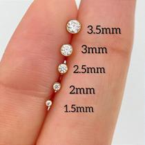 Labret de Titânio com Rosca Interna e Zircônia - Sem Garrinha Labret de Titânio com Rosca Interna e Zircônia - Sem Garrinha