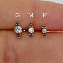 Labret de Titânio com Zircônia Cristal - Mahaklesh