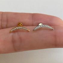 LABRET TITÂNIO CASCATA ELEVEN - Piercing de Titânio com Zircônias