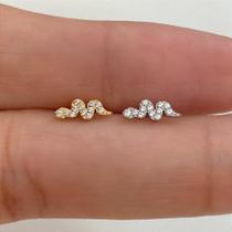 LABRET TITÂNIO COBRINHA COM ZIRCÔNIAS - 1,2mm