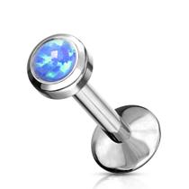 LABRET TITÂNIO COM OPALA SINTÉTICA E ROSCA INTERNA - 1,2mm LABRET TITÂNIO COM OPALA SINTÉTICA E ROSCA INTERNA - 1,2mm
