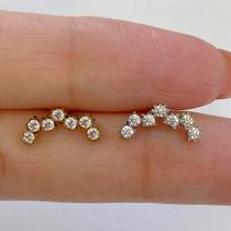 Labret titânio constelação com zircônias cristais
