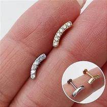 LABRET TITÂNIO CURVO COM ZIRCÔNIAS CRISTAL - 1,2mm LABRET TITÂNIO CURVO COM ZIRCÔNIAS CRISTAL - 1,2mm