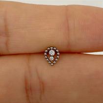Labret titânio indiano gota com zircônia e processo pvd