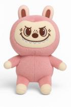 Labubu Pelúcia Infantil Boneca Rosa Chaveiro Personagem Bonequinha