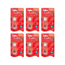 Laby Hidratante Labial - Morango Fps15 (Com Cor) - Kit Com 6