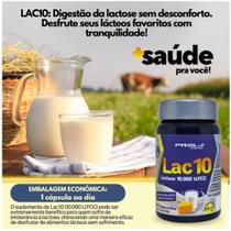 Lac10 10.000 UFCC Auxilia na digestão da lactose 60 cápsulas Lac10 10.000 UFCC Auxilia na digestão da lactose 60 cápsulas
