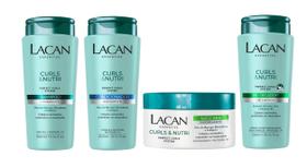 Lacan Curls e Nutri Kit Shampoo+Cond+Masc+Modelador Cachos