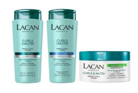 Lacan Curls e Nutri Kit Shampoo+Condicionador+Máscara