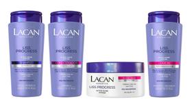 Lacan Kit Shampoo Condicionador Máscara e Leave-in Liso