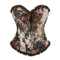 Lace Body Shaping Top para Mulheres, Cintura Cinching, Suporte Peito, Café Colorido, Novo