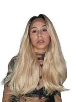 Lace Front Loira Ondulada Repartição Livre 13x4 Premium