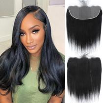 Lace Frontal DSEKCAIN HD 13x6 Cabelo humano liso 14 polegadas