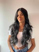 Lacewig, peruca, humana, blend human hair, castanho, castanho escuro, premium, ondulada, 75cm Lacewig, peruca, humana, blend human hair, castanho, castanho escuro, premium, ondulada, 75cm