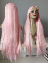 Lacewig, peruca, rosa, rosa claro, premium, lisa, 75cm