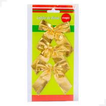 Laço 9cm x 10cm c/3 Dourado Magizi Laço 9cm x 10cm c/3 Dourado Magizi