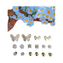 Laço Borboleta Dourado Com Miçangas E Rosas Para Decoração De Sapatos DIY, Acessórios De Clipe