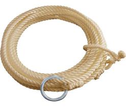 Laço Corda Torcido Champanhe Polipropileno 10 Metros Argola de Ferro Boi Cavalo Laço Corda Torcido Champanhe Polipropileno 10 Metros Argola de Ferro Boi Cavalo