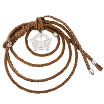 Laço Couro Viola e Asas Marrom Country Enfeite Retrovisor Laço Couro Viola e Asas Marrom Country Enfeite Retrovisor