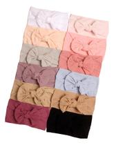Laço De Cabelo Bebê Roupa Infantil Turbante Faixinha Acessórios para Meninas Kit Com 12 Unidades