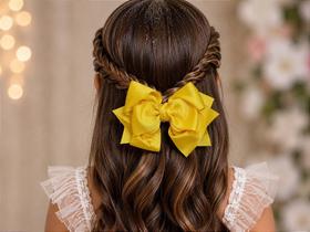 Laço de Cabelo Belli Amarelo - Acessório Infantil Laço de Cabelo Belli Amarelo - Acessório Infantil