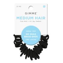 Laço de cabelo GIMME No Snag Braid Ends, pacote com 25 unidades, preto