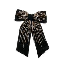 Laço de cabelo rachel veludo alemão bordado gold silver Laço de cabelo rachel veludo alemão bordado gold silver