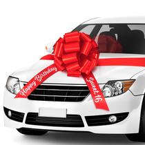 Laço de carro WILLBOND Happy Birthday Sweet 16 com fita de 20 pés
