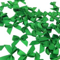 Laço de Cetim 3.5cm x 7mm Verde Bandeira com 50 Unidades Najar