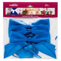 Laço de Cetim Simples Azul Royal G com Fitilho 4mm - Progresso