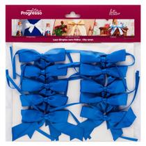 Laço de Cetim Simples Azul Royal P com Fitilho 4mm - Progresso