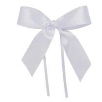 Laço de Cetim Simples Branco M com Fitilho 4mm - Progresso