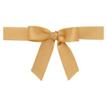 Laço de Cetim Simples Ouro P com Cinta Horizontal - Progresso