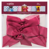 Laço de Cetim Simples Pink G com Fita Dupla Face - Progresso